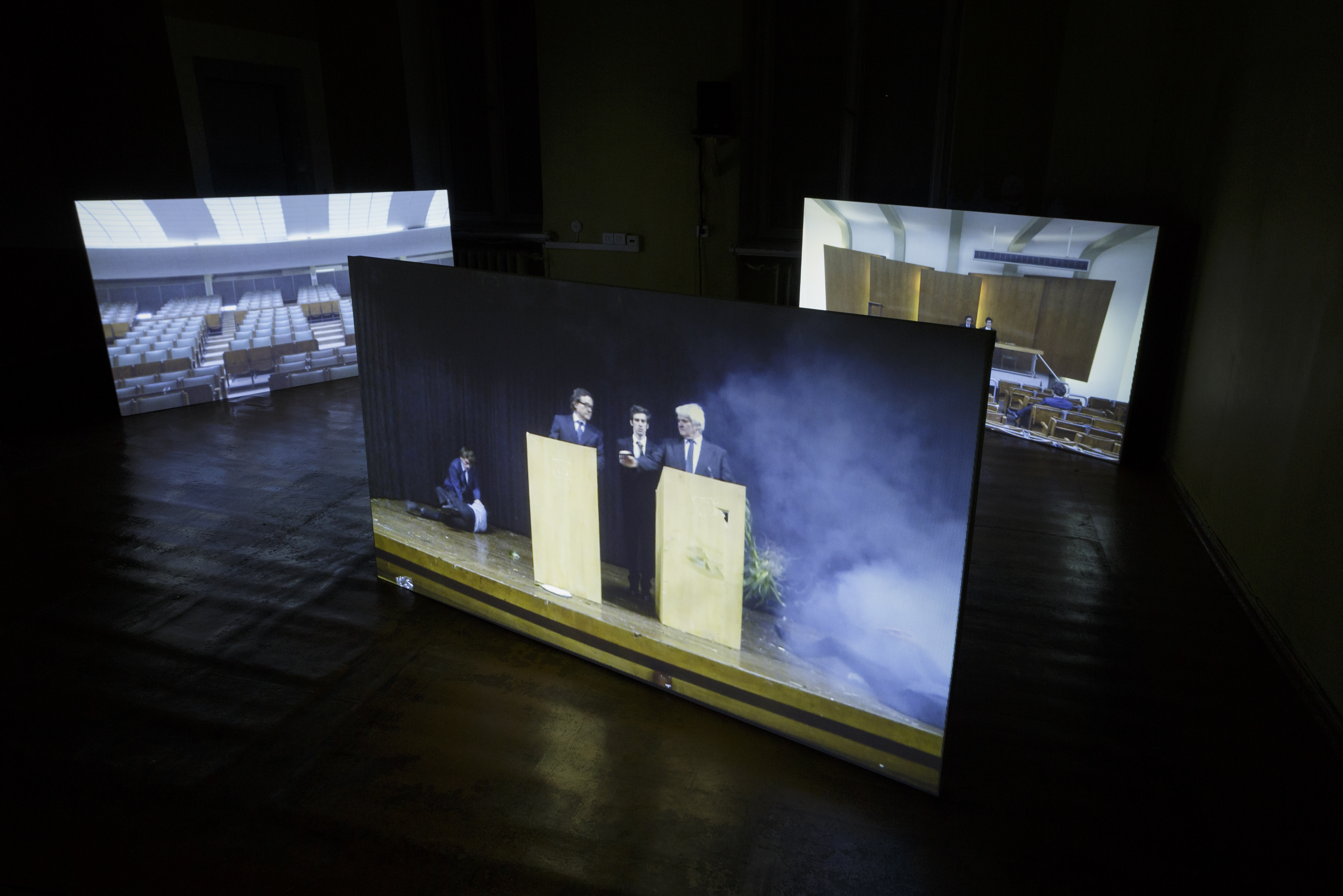 Ginta Tinte Vasermane, Supportive Structures, 2016, 4-channel video installation