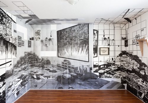 The Chaos in Order, 2020, manual paper-cutting, xerox prints, 138 x 138 x 95 inches