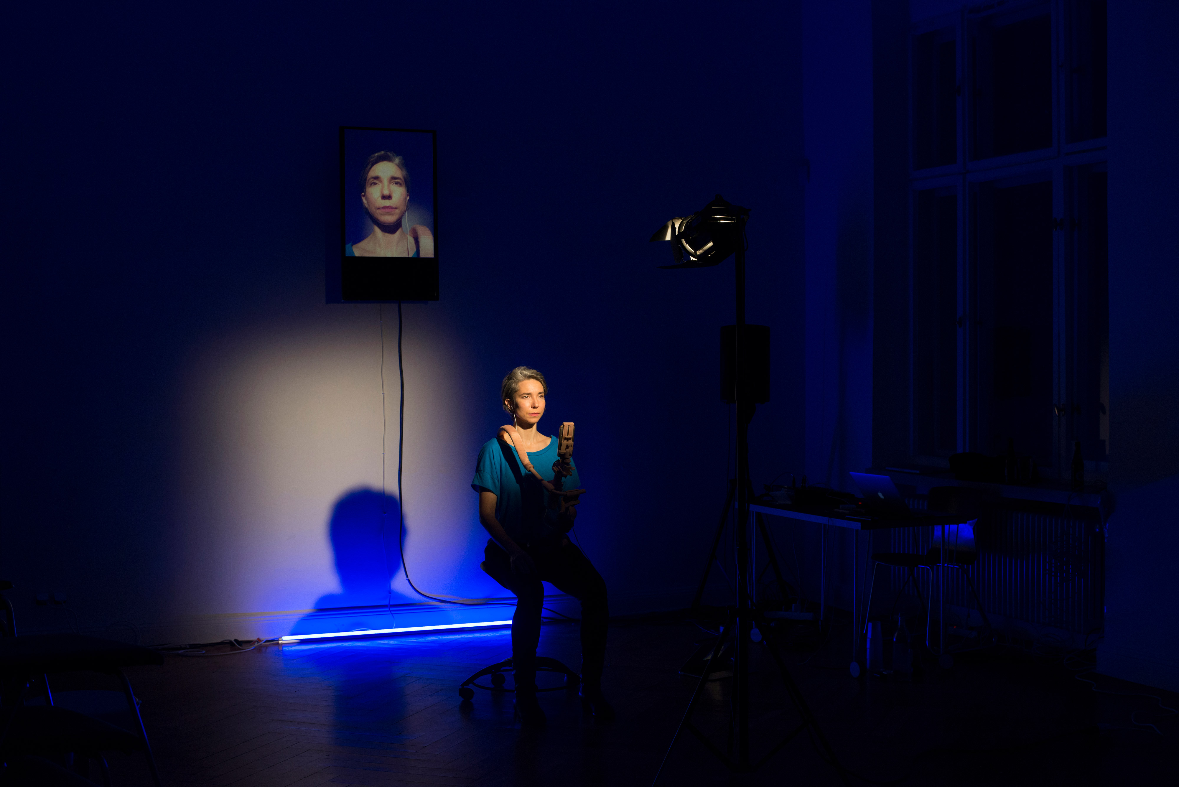 This work explores deconstructed facial expressions according to the Facial Action Coding System. This system forms the basis of contemporary emotion recognition software. With the help of the tracking mechanism of a mobile phone the performance demonstrates a computational approach to our emotions.