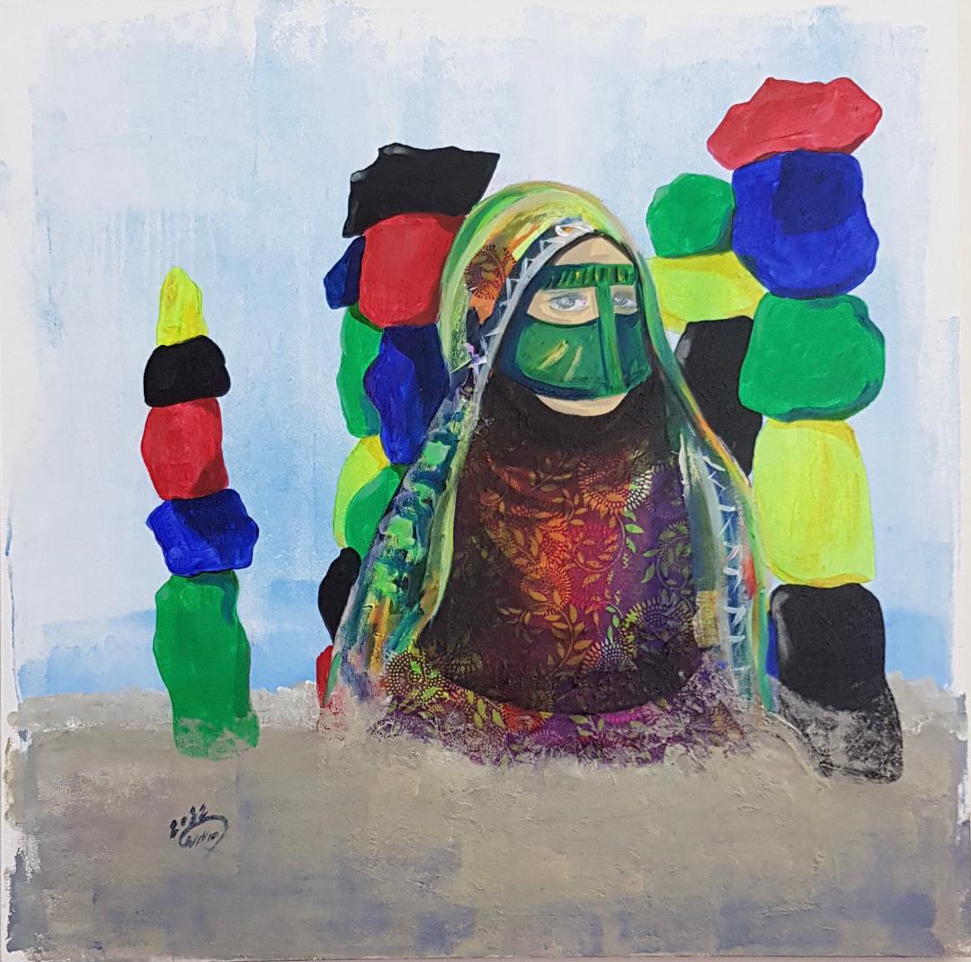 This painting has won the second place of a drawing competition called discover Doha and now it is owned by Qatar (MIA)