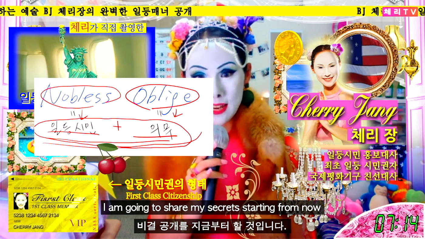 Image of a text advertisement in Korean for a video series by BJ Cherry Jang. The text mentions 